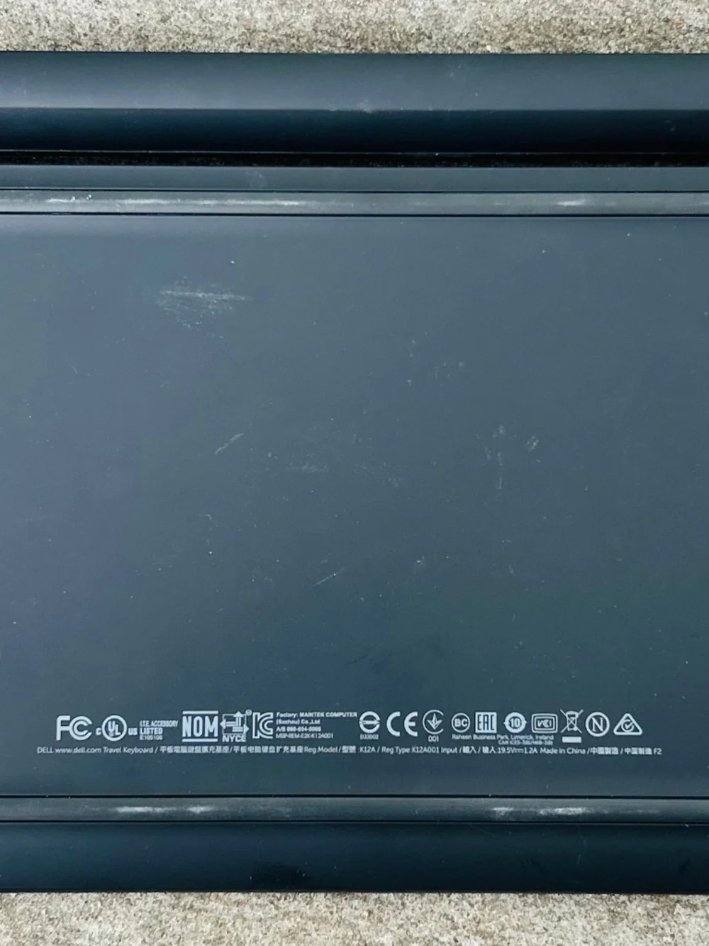 Dell Venue 11 Pro Mobile Keyboard Dock K12A 0D1R74 with Battery